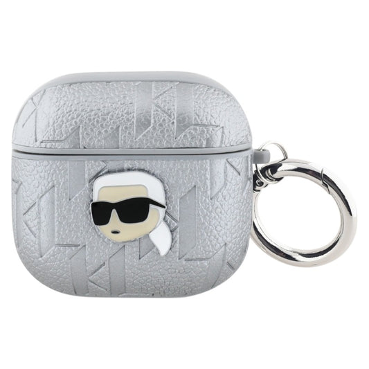 Karl Lagerfeld Monogram Karl Head – AirPods 4 dėklas (sidabrinis)