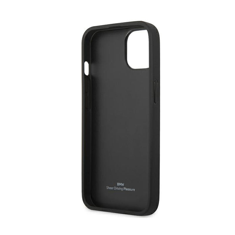 BMW Leather Curve Perforate HC – dėklas, skirtas iPhone 13 mini (raudonas)