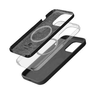 Crong Spalvos Magnetinis dėklas - iPhone 15 Pro MagSafe dėklas (Titano)