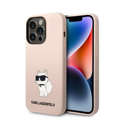Karl Lagerfeld Silicone NFT Choupette – dėklas, skirtas iPhone 14 Pro (rožinis)