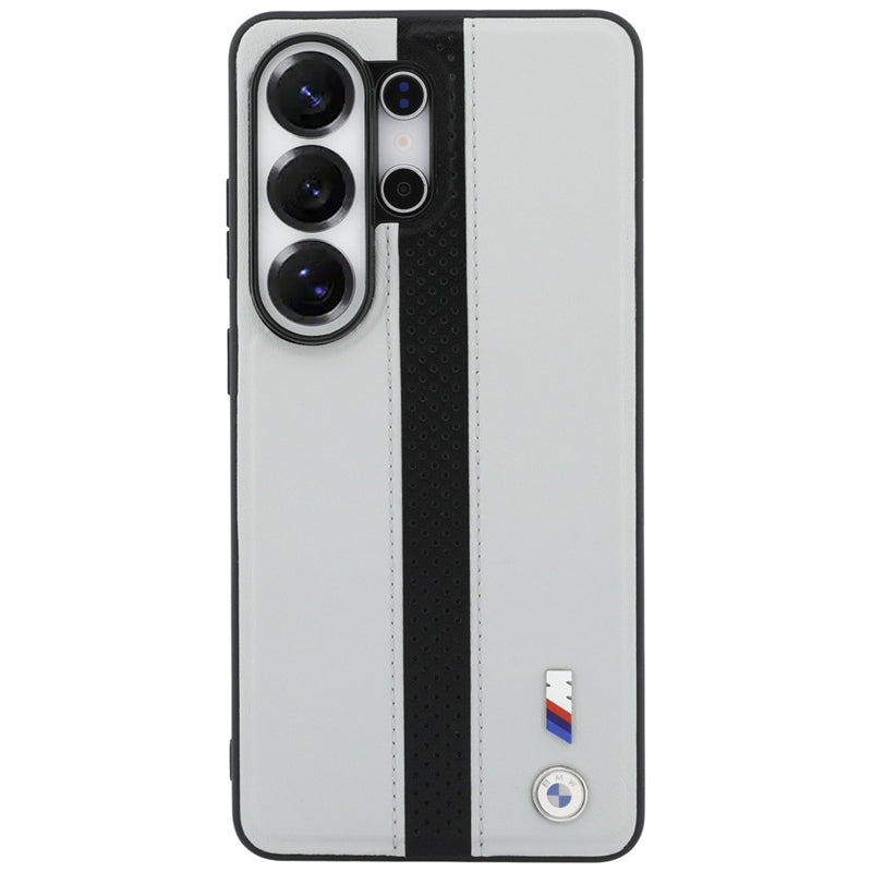 BMW M perforuota juostelės logotipo „MagSafe“ dėklas „Samsung Galaxy S26 Ultra“ (pilkos spalvos)