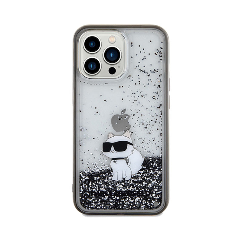 Karl Lagerfeld Liquid Glitter Choupette – „iPhone 13 Pro“ dėklas (permatomas)