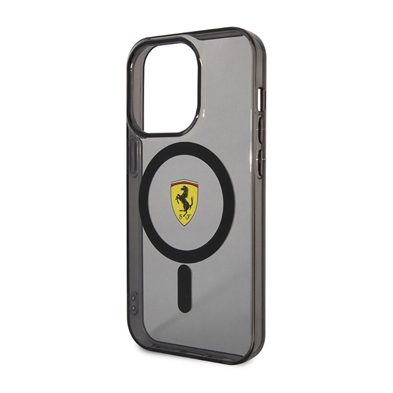 Ferrari Translucent MagSafe – dėklas, skirtas iPhone 14 Pro Max (juodas)