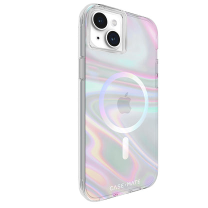 Case-Mate Soap Bubble MagSafe – „iPhone 15 Plus“ dėklas (perlamutrinis)