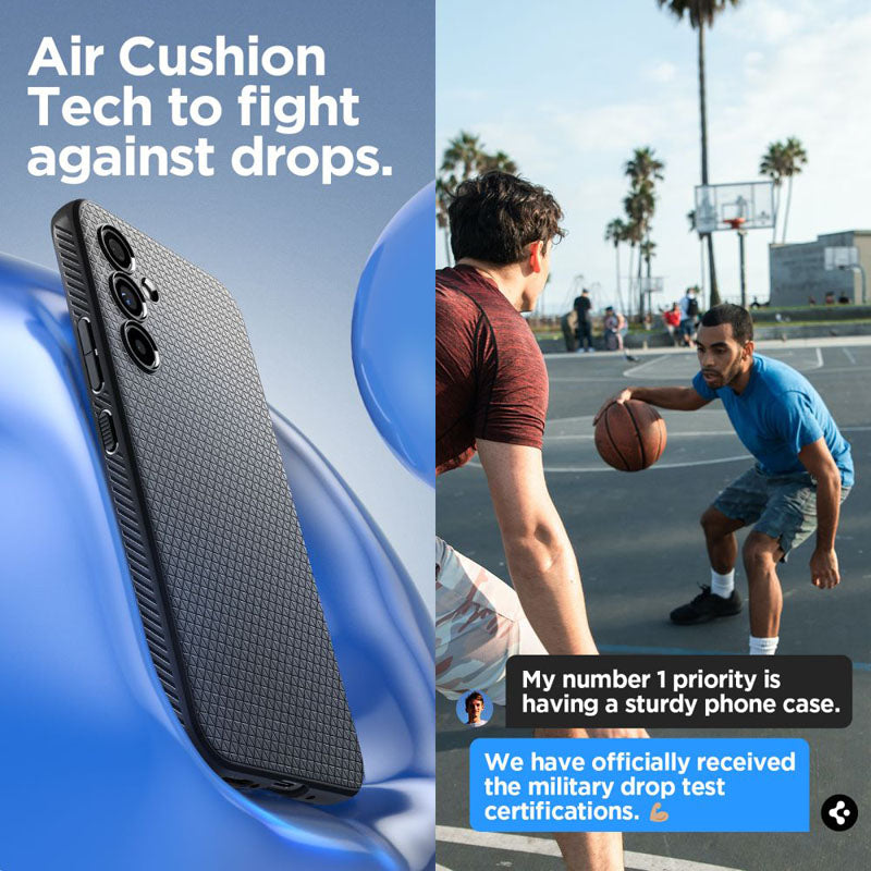 Spigen Liquid Air – dėklas, skirtas Samsung Galaxy A54 5G (juodas)