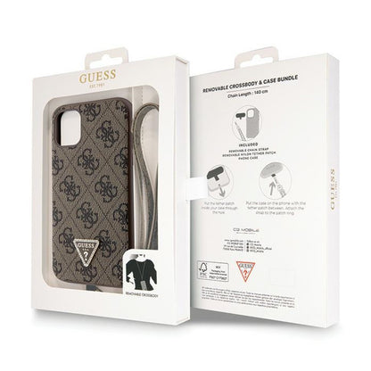 Guess Crossbody 4G Metal Logo – iPhone 11 dėklas (rudas)