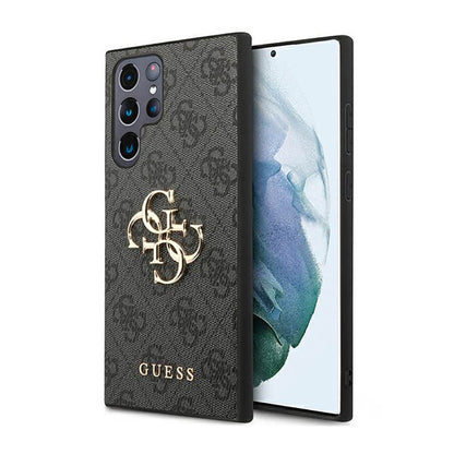 Guess 4G Big Metal Logo – dėklas, skirtas Samsung Galaxy S23 Ultra (pilka)