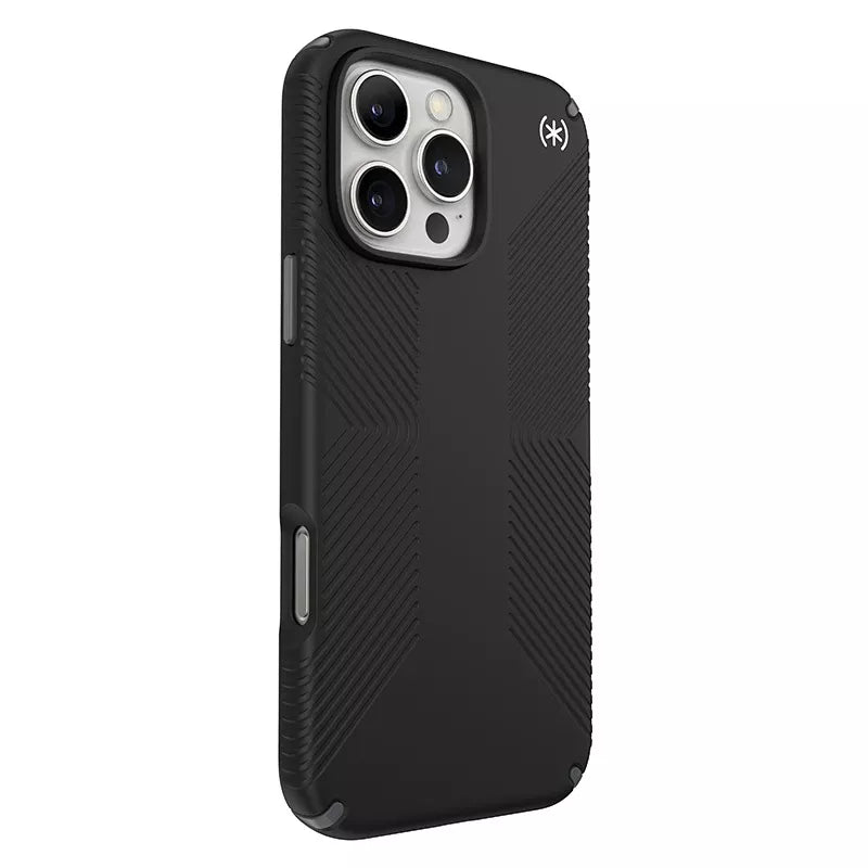 Speck Presidio2 Grip – dėklas, skirtas „iPhone 16 Pro Max“ („Black“ / „Slate Grey“ / „White“)