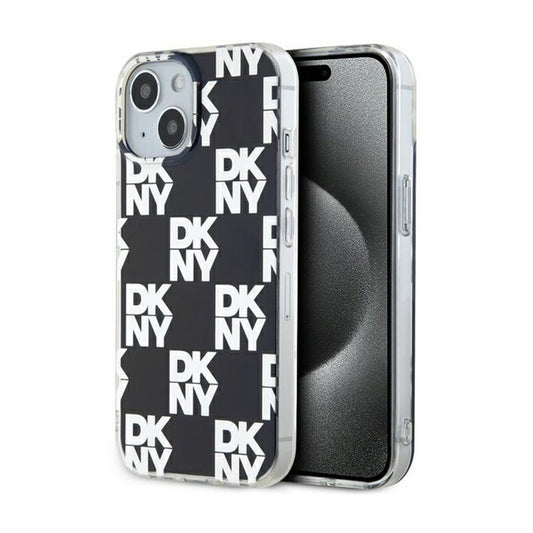DKNY IML languoti, vienspalviai raštai – „iPhone 15“ / „14“ / „13“ dėklas (juodas)