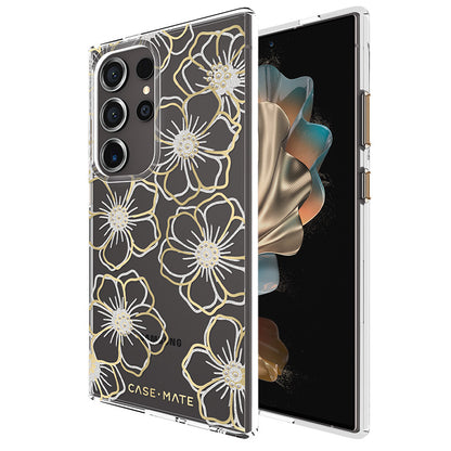 Case-Mate Floral Gems – Dėklas Samsung Galaxy S24 Ultra (Auksinis)