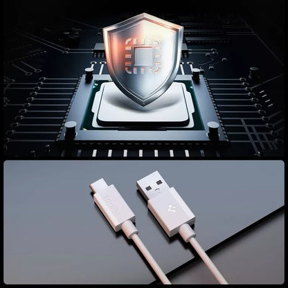Spigen EB6020AC Essential – USB-A į USB-C kabelis PD 60W 2m (Baltas)