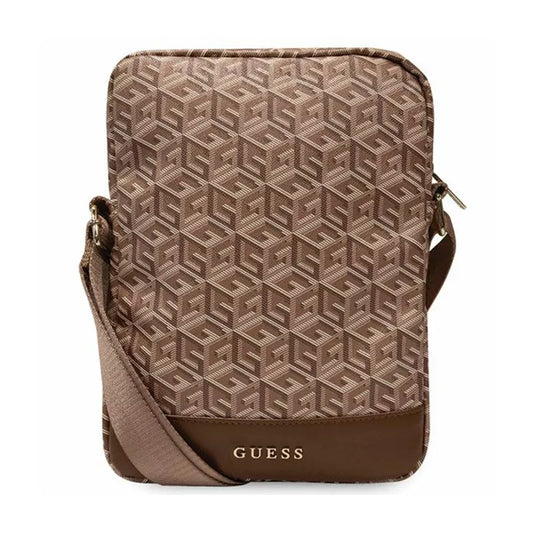 Guess GCube Stripe planšetinio kompiuterio krepšys - 10 colių planšetinio kompiuterio krepšys (ruda)