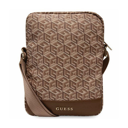 Guess GCube Stripe planšetinio kompiuterio krepšys - 10 colių planšetinio kompiuterio krepšys (ruda)