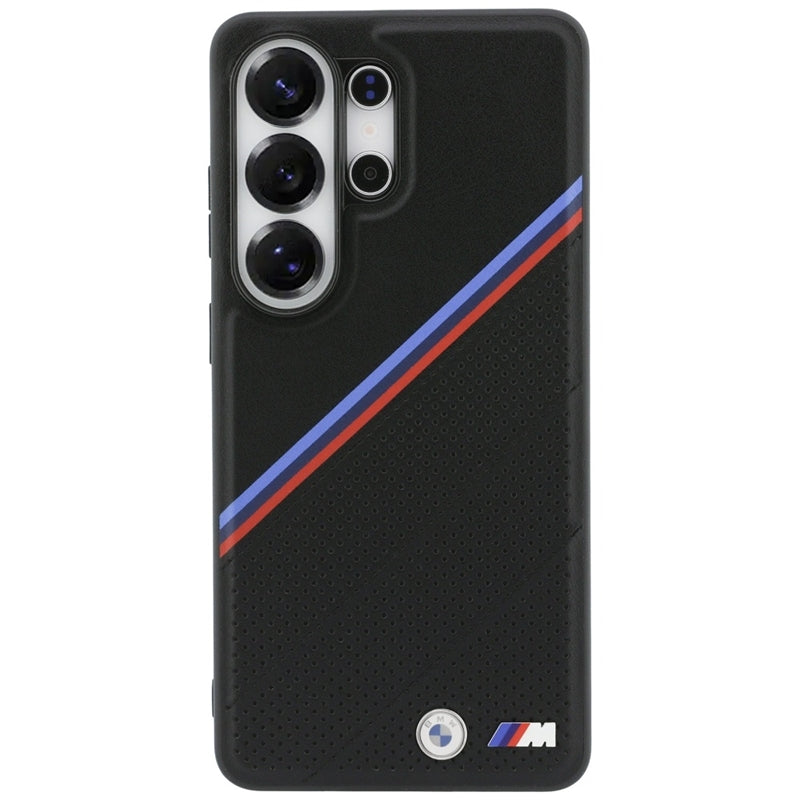 BMW Tricolor Metal Logo MagSafe - Samsung Galaxy S26 Ultra dėklas (juodas)