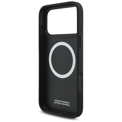 BMW M Perforated Stripe Logo MagSafe dėklas – iPhone 17 Pro Max (Raudonas)