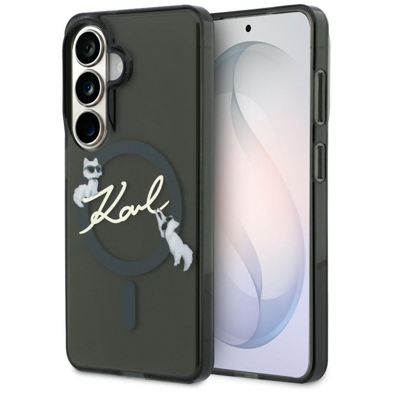 Karl Lagerfeld IML KC Script MagSafe - Samsung Galaxy S26 dėklas (juodas)