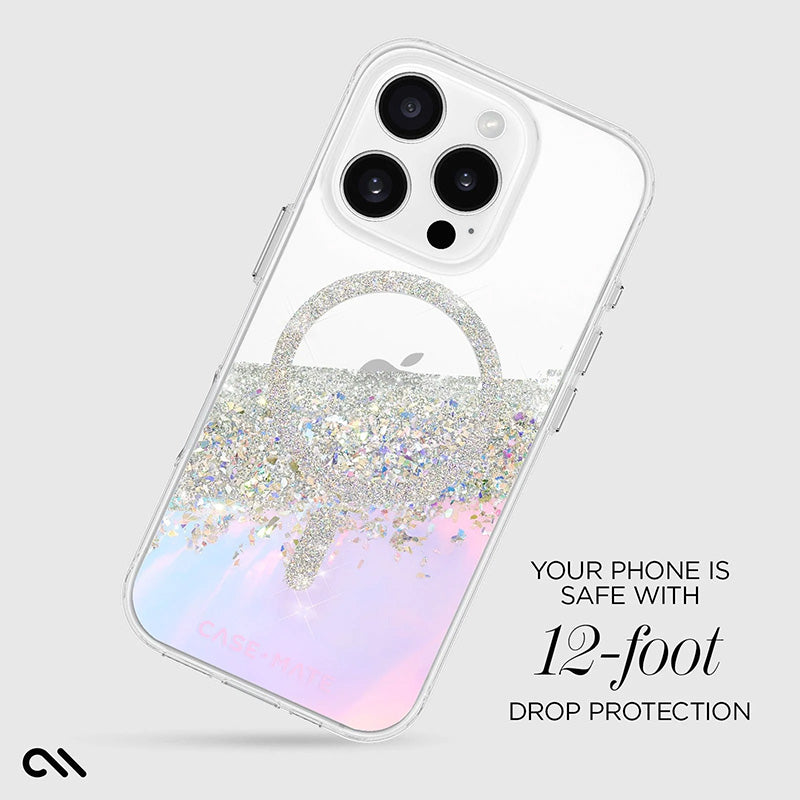Case-Mate Karat MagSafe – Dėklas iPhone 16 Pro (Holografinis Muilo Burbulas)