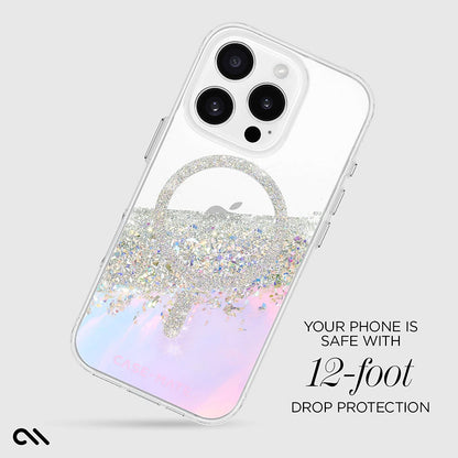 Case-Mate Karat MagSafe – Dėklas iPhone 16 Pro (Holografinis Muilo Burbulas)