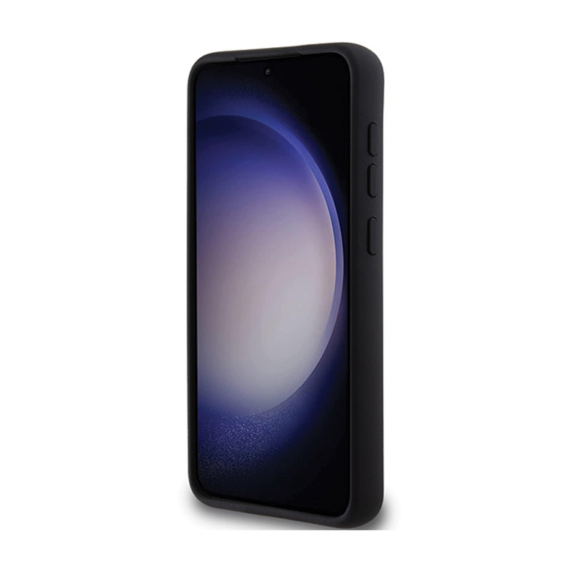 Karl Lagerfeld Silicone Choupette Metal Pin - dėklas Samsung Galaxy S24+ (juodas)