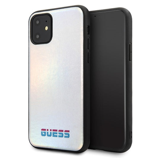 Guess Iridescent – dėklas iPhone 11 Pro Max (sidabro)