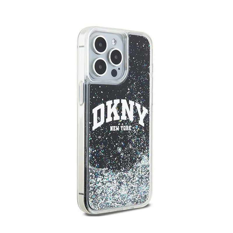 DKNY skystas blizgučių didelis logotipas – dėklas, skirtas „iPhone 14 Pro Max“ (juodas)