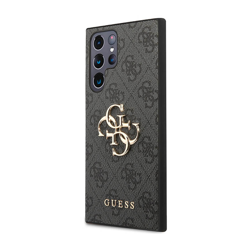 Guess 4G Big Metal Logo – dėklas, skirtas Samsung Galaxy S23 Ultra (pilka)
