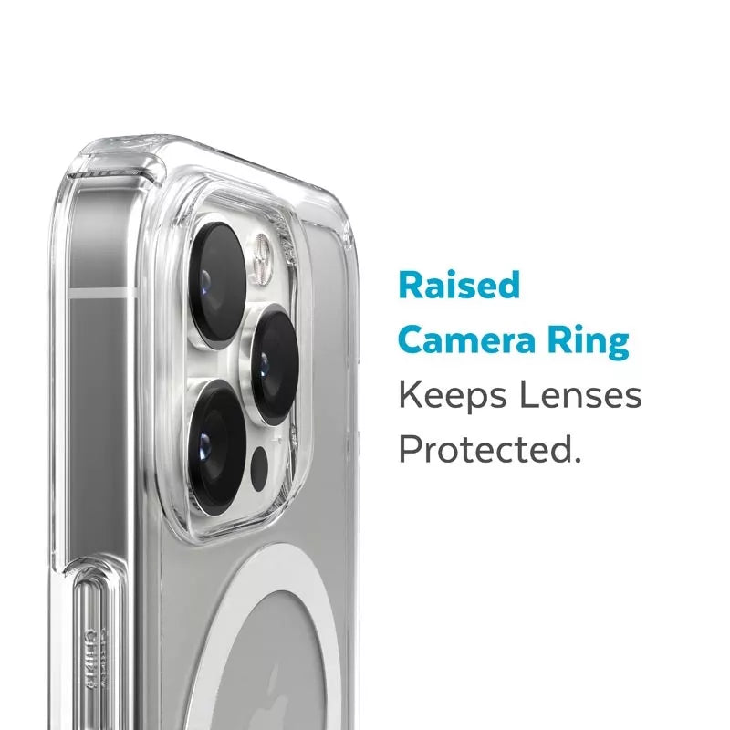 Speck Gemshell + MagSafe – dėklas iPhone 14 Pro su MICROBAN danga (skaidrus)