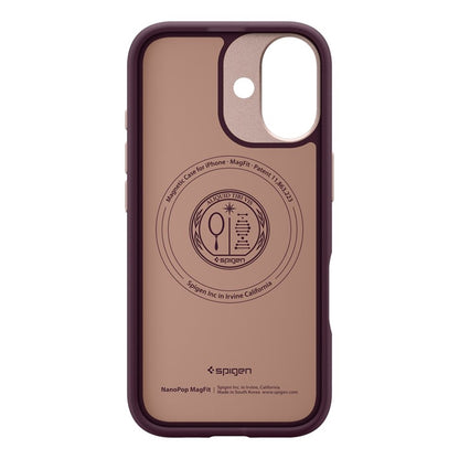 Spigen Nano Pop Mag MagSafe - Dėklas, skirtas iPhone 17 (Burgundy Bean)