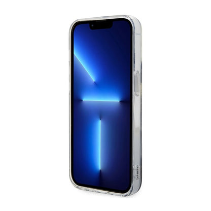 Guess Auksinis marmuras MagSafe - dėklas skirtas iPhone 14 Pro Max (Juoda)