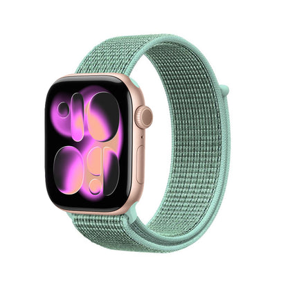 Crong Nailono sportinė apyrankė, skirta Apple Watch 38/40/41/42 mm (Atlantinis žalias)