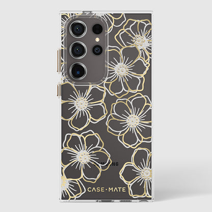 Case-Mate Floral Gems – Dėklas Samsung Galaxy S24 Ultra (Auksinis)