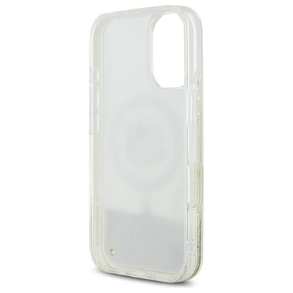 Hello Kitty Liquid Glitter Fever MagSafe – „iPhone 16“ dėklas (balta/auksinė)