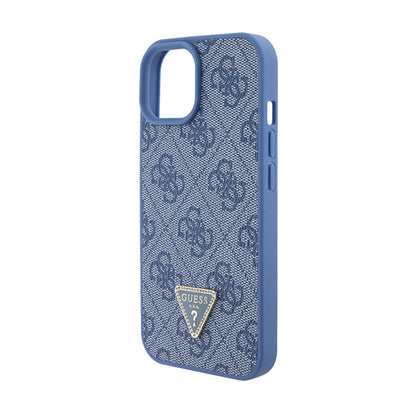 Guess Crossbody 4G Metal Logo – „iPhone 15“ dėklas (mėlynas)