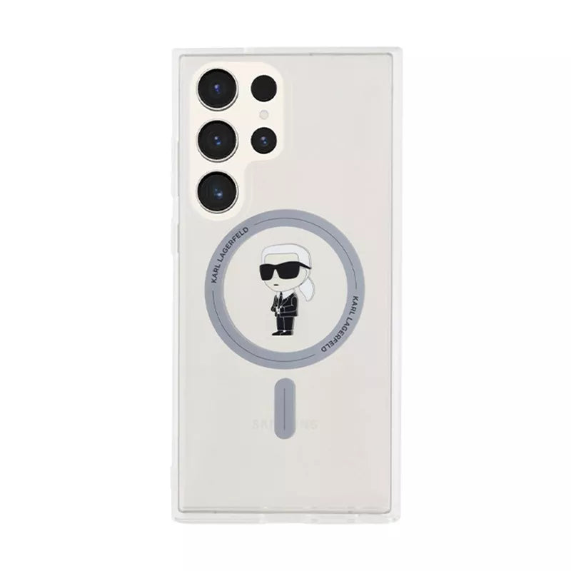 Karl Lagerfeld IML Ikonik MagSafe – dėklas, skirtas „Samsung Galaxy S23 Ultra“ (skaidrus)