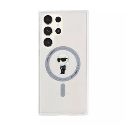 Karl Lagerfeld IML Ikonik MagSafe – dėklas, skirtas „Samsung Galaxy S23 Ultra“ (skaidrus)