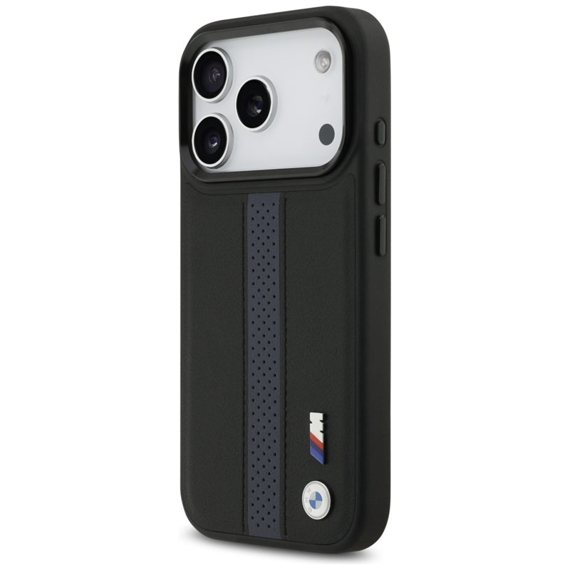 BMW M Perforated Stripe Logo MagSafe dėklas – iPhone 17 Pro (Mėlynas)