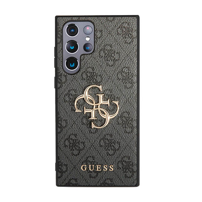 Guess 4G Big Metal Logo – dėklas, skirtas Samsung Galaxy S23 Ultra (pilka)