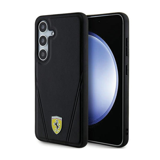 Ferrari Hot Stamp V Lines MagSafe – Samsung Galaxy S24+ dėklas (juodas)