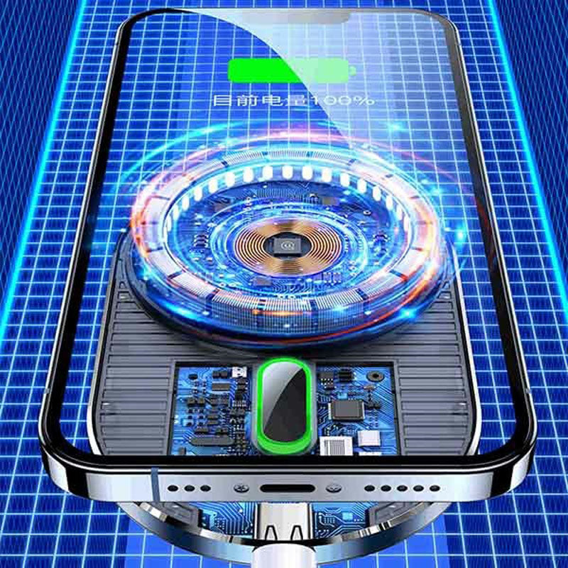 USAMS US-CD170 - Magnetinis automobilinis laikiklis su 15W belaidžiu įkrovimu (juodas)