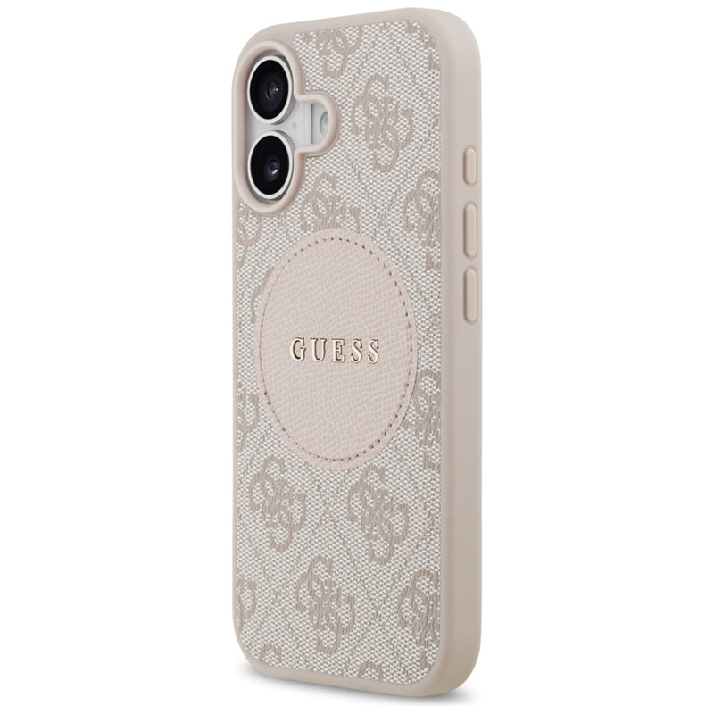 Guess 4G Circle Classic Logo MagSafe - Dėklas iPhone 17 (rožinis)