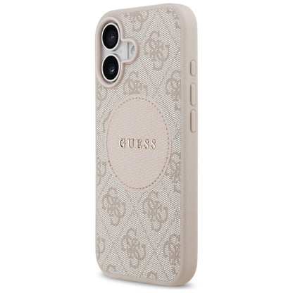 Guess 4G Circle Classic Logo MagSafe - Dėklas iPhone 17 (rožinis)
