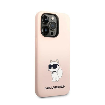 Karl Lagerfeld Silicone NFT Choupette – dėklas, skirtas iPhone 14 Pro (rožinis)