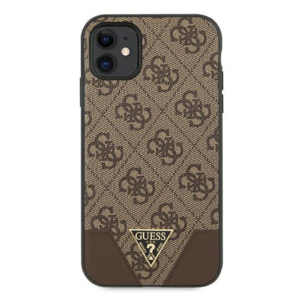 Guess 4G Triangle Collection - dėklas iPhone 11 (ruda)