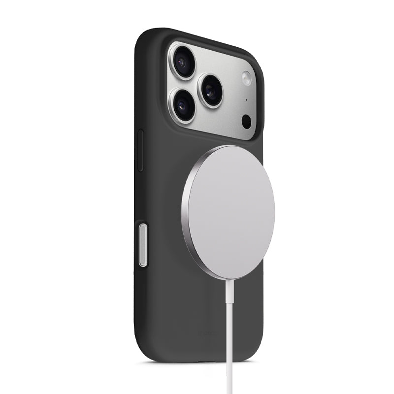Crong Spalvotas Magnetinis dėklas MagSafe iPhone 17 Pro (juodas)