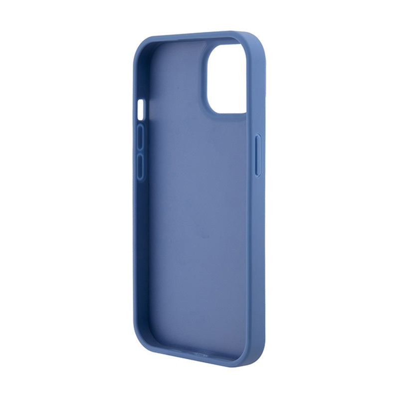 Guess Crossbody 4G Metal Logo – „iPhone 15“ dėklas (mėlynas)