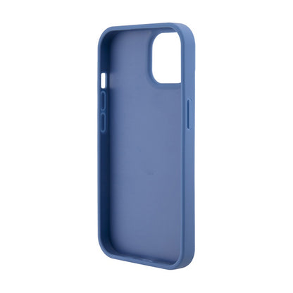 Guess Crossbody 4G Metal Logo – „iPhone 15“ dėklas (mėlynas)