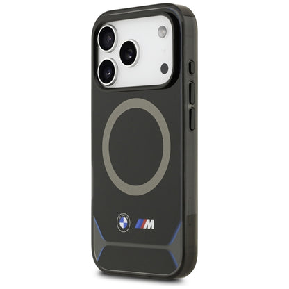 BMW M IML Metal Mygtukai & Logotipas MagSafe - Dėklas iPhone 17 Pro (juoda-mėlyna)