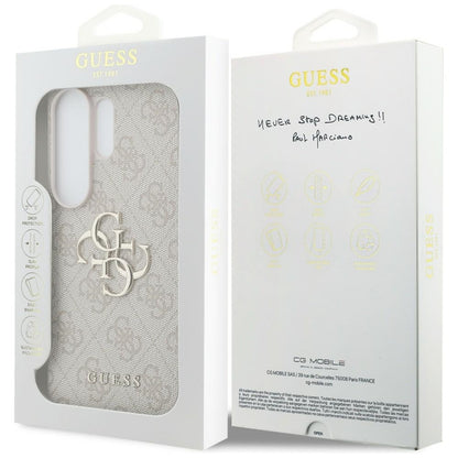 Guess 4G Big Metal Logo dėklas - Samsung Galaxy S26 Ultra (Rožinis)