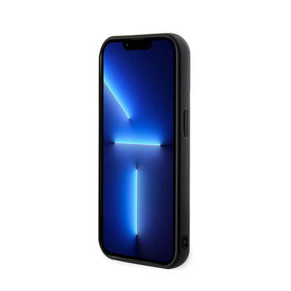 Karl Lagerfeld 3D Rubber Glitter Logo – dėklas iPhone 15 Pro Max (juoda)