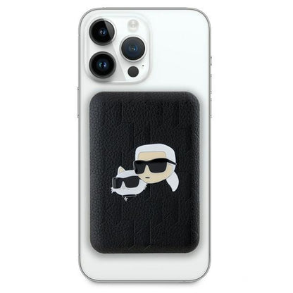 Karl Lagerfeld Karl & Choupette Head Pin MagSafe – Belaidis išorinis akumuliatorius 5000 mAh 15W (juodas)